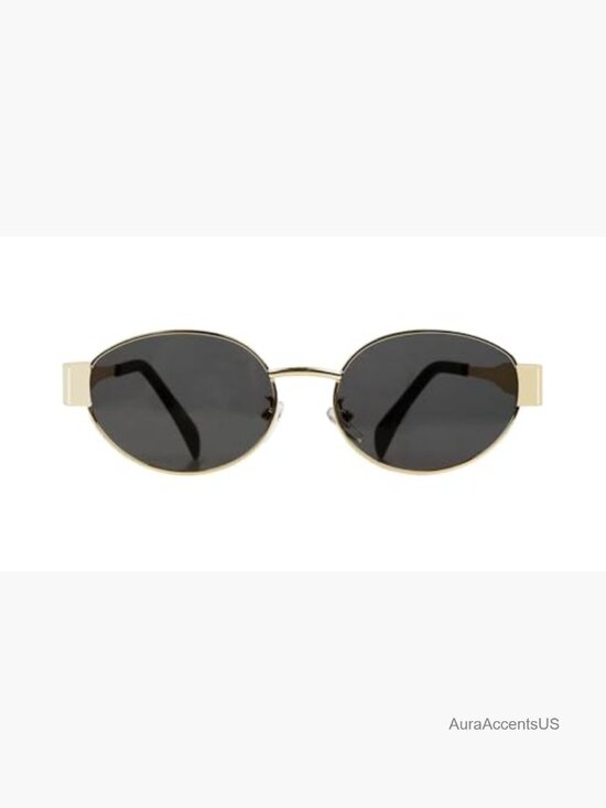 Polarized Retro Oval Sunglasses UV400 Protection 90s Metal Frame main image 4